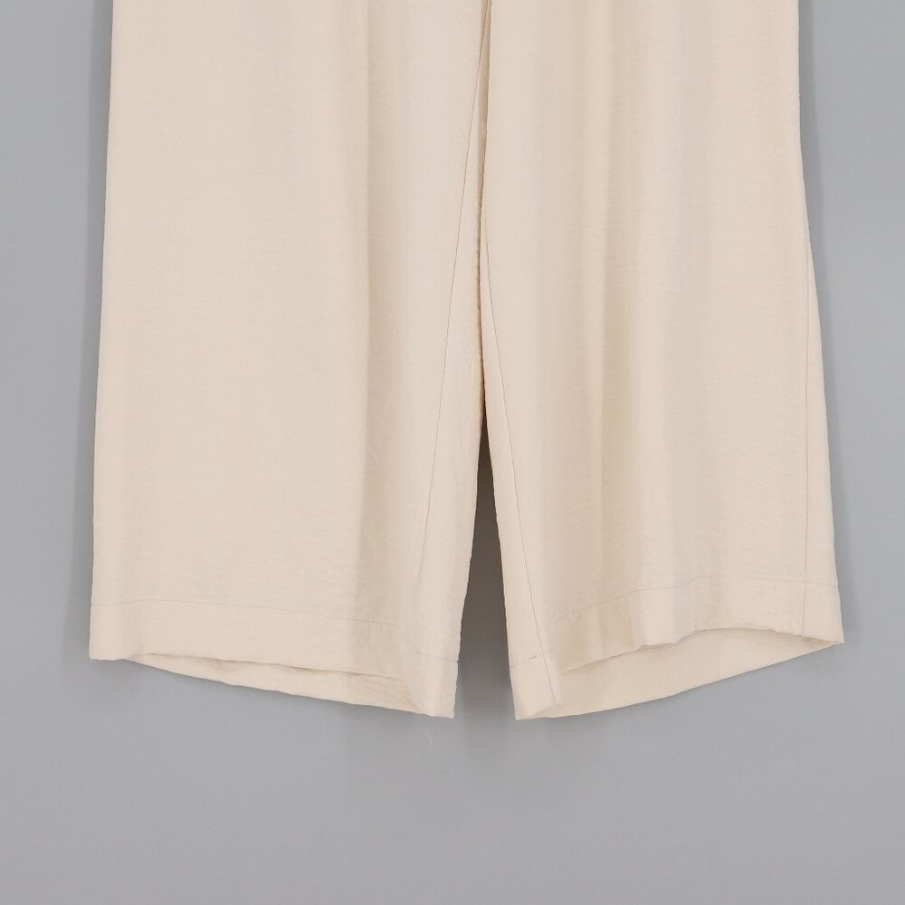 IC COLLECTION Cream Beige Elastic Waist Wide Leg Pants Size XXL - Picture 5 of 7